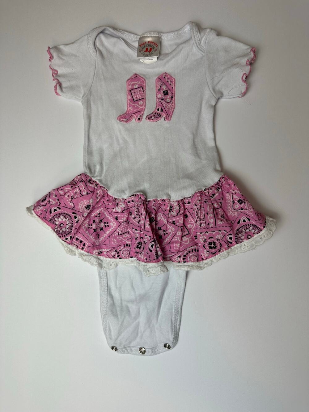 Baby Korral 2000s Western Boot Bodysuit Dress
